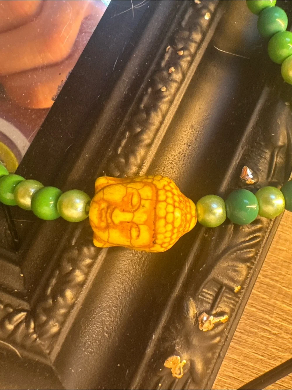 Green Beaded Statement Necklace - Handcrafted Fashion Jewelry